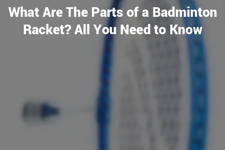 What are the parts of a badminton racket